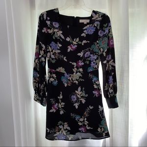 Loft Floral Print Dress - Size 00 Petite